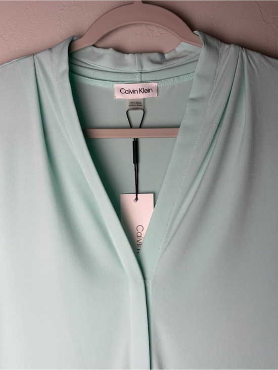 Calvin Klein Tops - Calvin Klein Light Mint V-Neck Top
